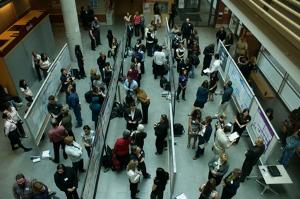 The East Atrium of the Science building was transformed into an interactive learning environment on April 16 as students from the Faculty of Health Sciences displayed their work at the second-annual Student Research Poster Day.