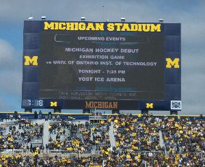 Ridgebacks mentioned on Michigan stadium sign