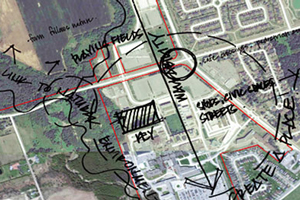 Cover image of the Campus Master Plan designed to address the future expansion and needs of the University of Ontario Institute of Technology and Durham College (released January 2014).