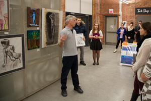 Focusing on the work of graduating students, the Fridge to Fringe art exhibit is based on the idea of moving from the security of the support received at home, out into the community where artists attempt to establish themselves in the public eye.