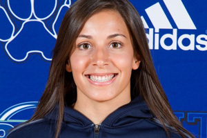 Jill Morillo, a right winger and captain of the UOIT women’s hockey team, is a fifth-year Nuclear Engineering and Management student in the Faculty of Energy Systems and Nuclear Science (FESNS).
