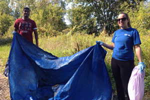 Members of UOIT Blue Team at the 2014 Great Canadian Shoreline Cleanup.