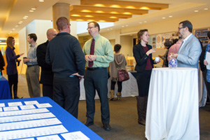 Faculty, staff, business leaders and government representatives networked and learned about the benefits of partnerships between universities and the private sector at this year's Open Doors, Open Knowledge event.