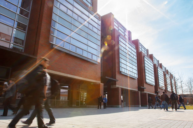 Science Building, facing Polonsky Commons