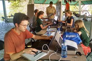 Chris Wilkinson (left), 2014 UOIT Faculty of Engineering and Applied Science graduate, working in Marotte, Haiti (images courtesy of Engineering Ministries International Canada).