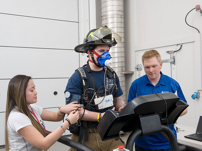 Researching firefighter heat exertion in ACE climate chamber