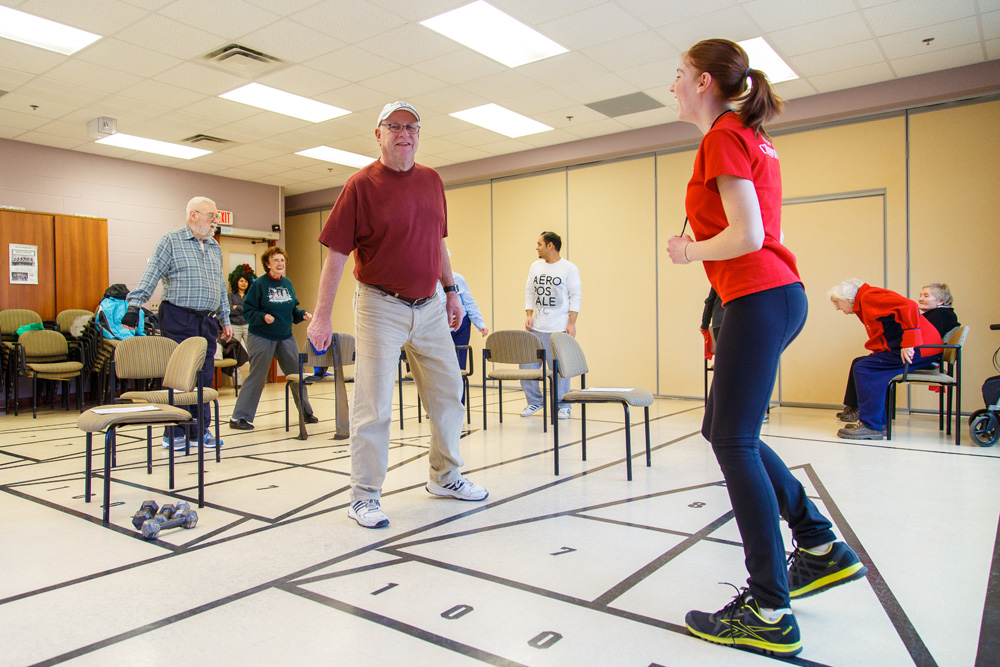 Kinesiology students  conduct fitness program at the Oshawa Senior Citizens Centre