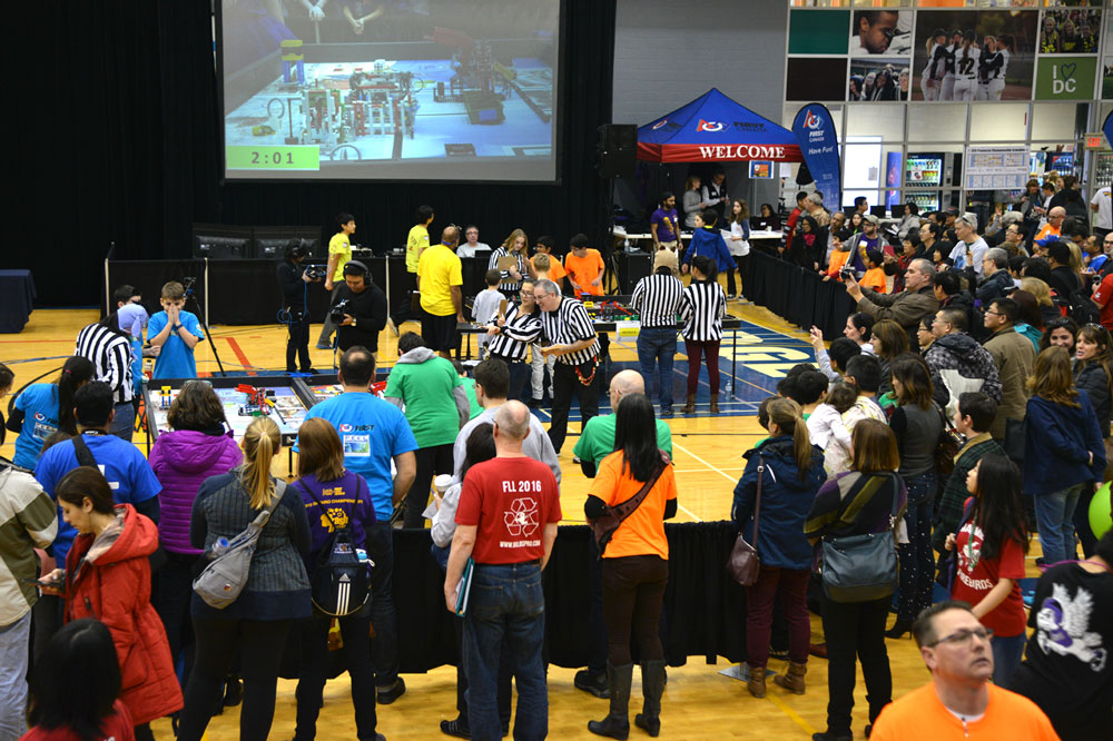 Excitement builds as teams battle it out at the 2016 FLL Ontario East Provincial Championships.
