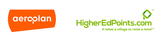 Aeroplan and HigherEdPoints logos