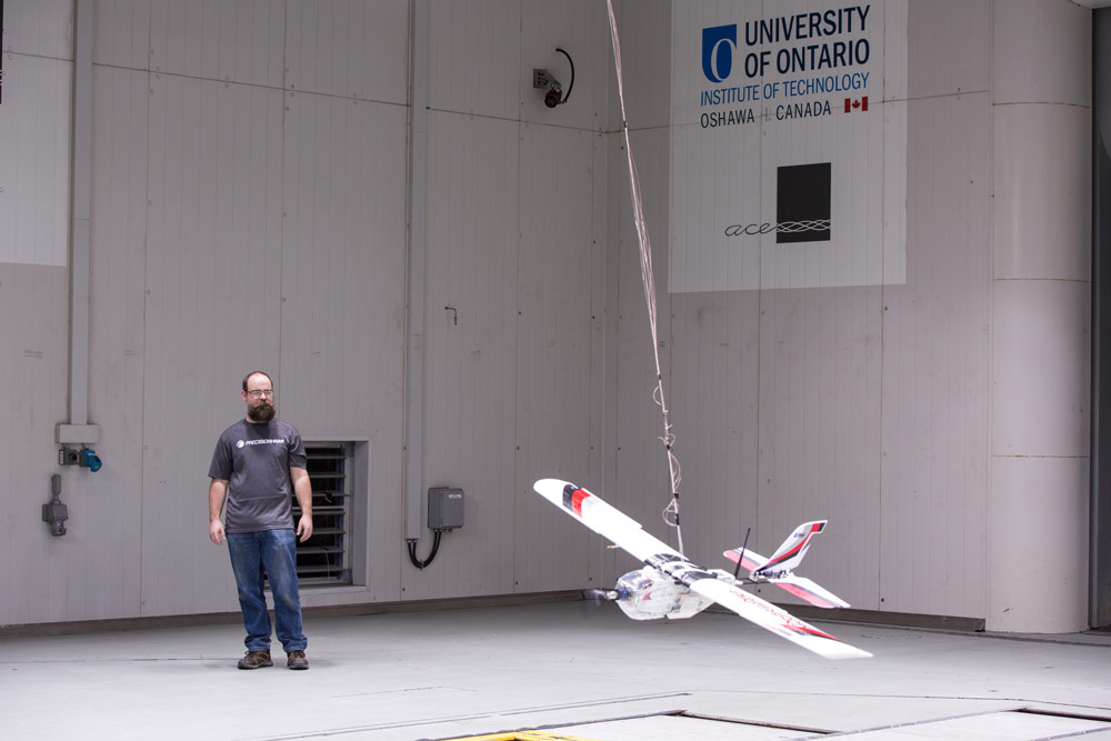 PrecisionHawk UAV testing and research in ACE Climatic Wind Tunnel