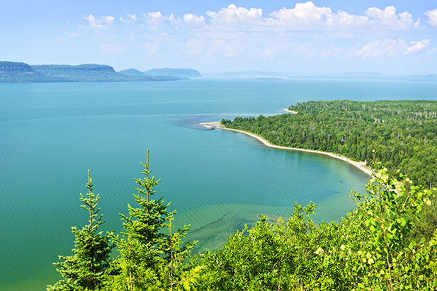 Lake Superior shoreline.