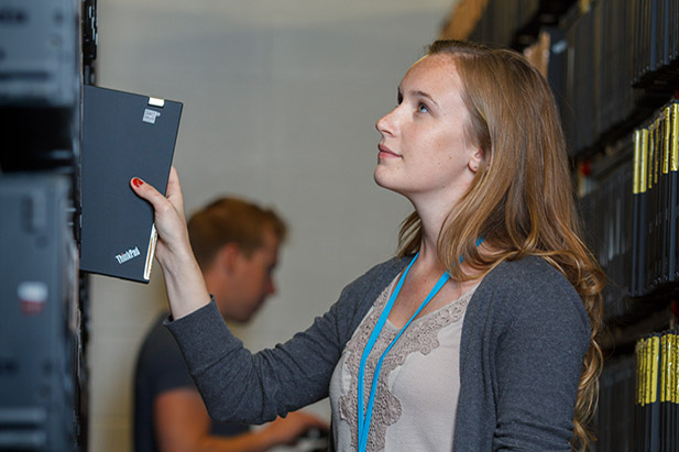 Student with laptop