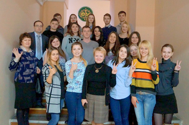 Online learning participants at Kyiv National Economic  University, Ukraine.