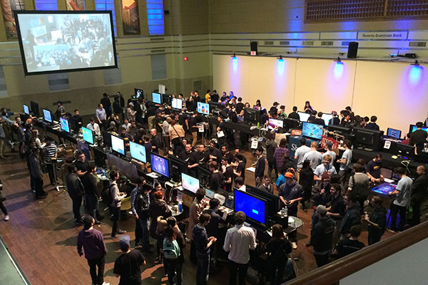 UOIT students take part in the 2016 Level Up Student Games Showcase at The Design Exchange in downtown Toronto (April 6).