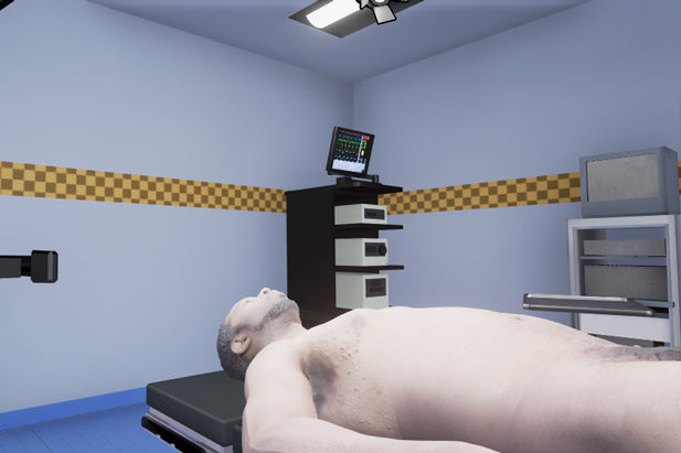 Virtual SurgerySIM's software trains surgeons to practice surgical procedures in a 3D immersive virtual operating theatre.