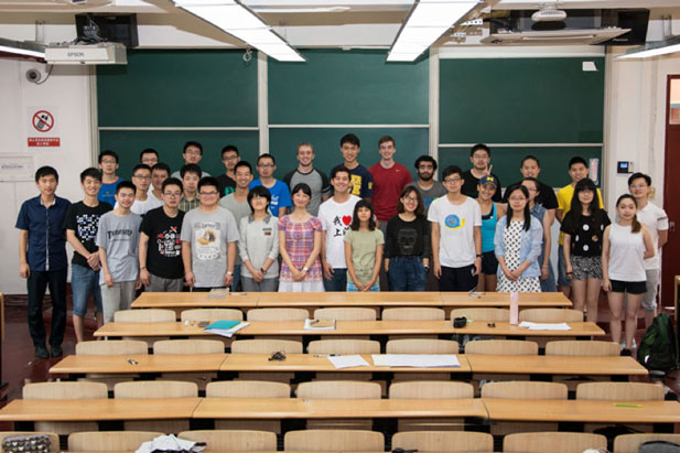 Professor Jean-Paul Desaulniers (front row, centre, in white shirt) with Chemical Biology students at Shanghai Jiao Tong University in China (photo courtesy: Abner Charles).