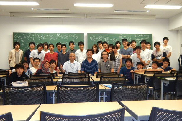 Dr. Desaulniers with students at Kyushu Institute of Technology in Japan (photo courtesy: Mitsuru Kitamura)
