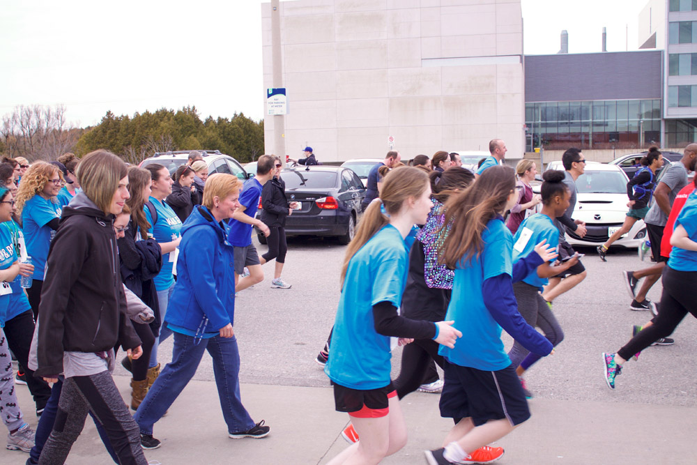 And they're off! The Campus Charity Walk and Run has begun.