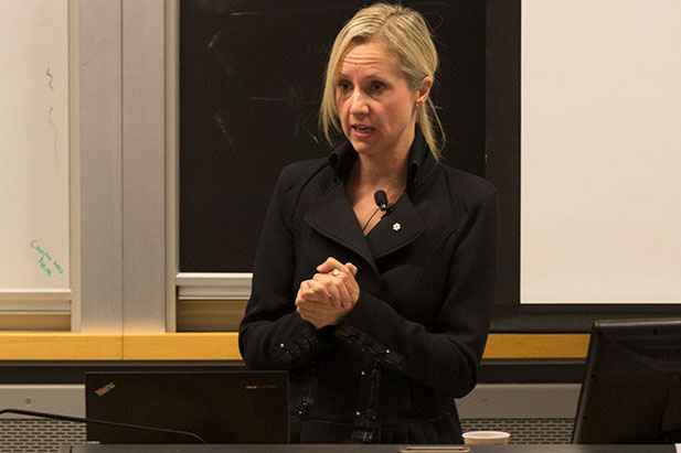 Dr. Samantha Nutt spoke to students at the university about the challenges women face all around the world, and how to advance women’s equality.