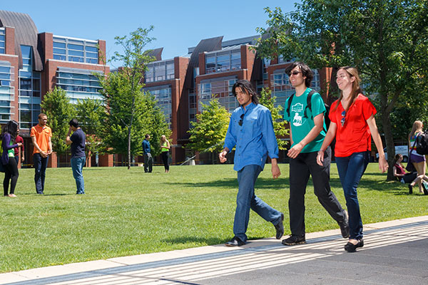 Students in Polonsky Commons at the University of Ontario Institute of Technology's north Oshawa location.