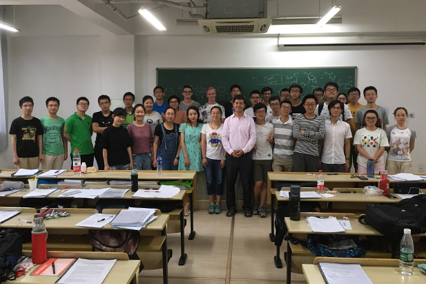 Jean-Paul Desaulniers, Associate Professor, Faculty of Science (centre), with Nanjing University (NJU) and University of Ontario Institute of Technology students at the end of his Chemical Biology course at NJU in Nanjing, China.