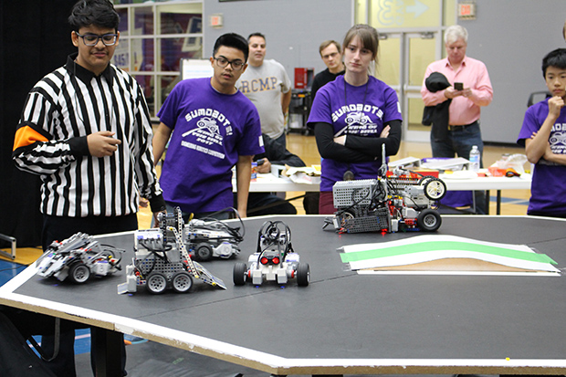 Nearly 60 teams competed November 25 at the annual UOIT Engineering Robotics Competition for future university engineering students in the Campus Recreation and Wellness Centre gymnasium.