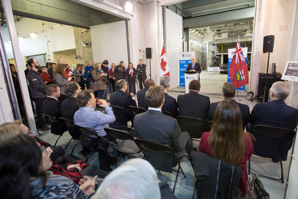 Steven Del Duca, Minister of Economic Development and Growth, announces the Province of Ontario's $4 million investment in ACE on February 12.