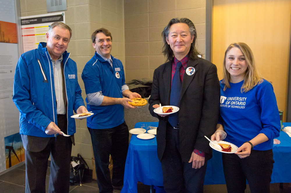 Volunteers helped out at the university's Pi Day events this year. 