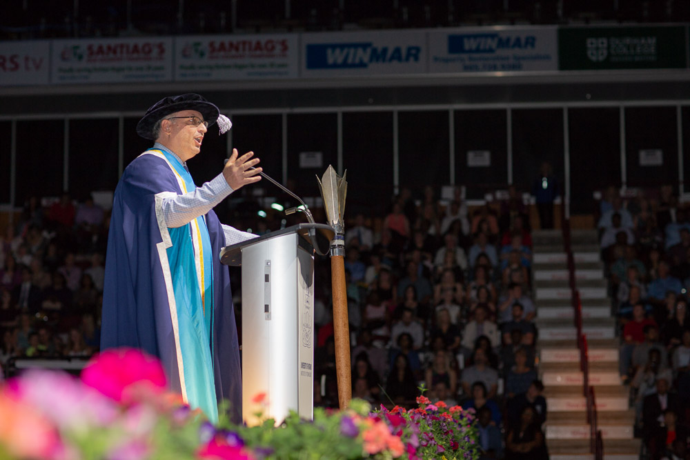 President and Vice-Chancellor Steven Murphy addressing Convocation 2018