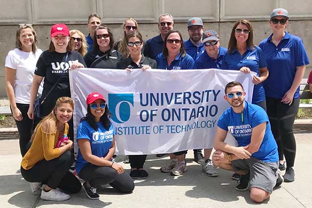 The University of Ontario Institute of Technology's 2018 Big Bike team.