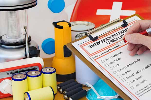 Emergency preparedness checklist and supplies