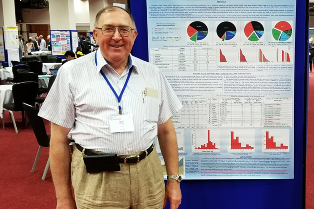 Igor Pioro, PhD, Professor, Faculty of Energy Systems and Nuclear Science at the 26th International Conference on Nuclear Engineering in London, United Kingdom. 