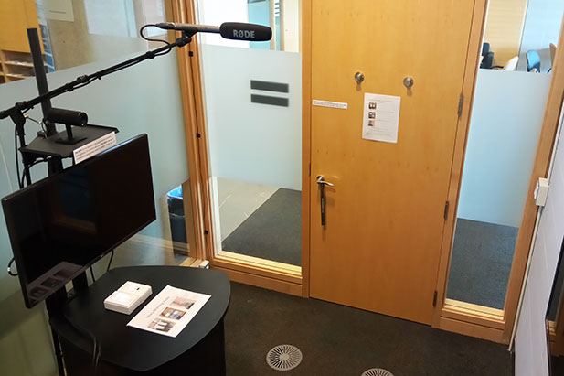 Digital recording booth at North Oshawa Library