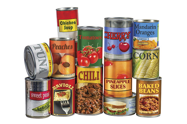 Canned food items