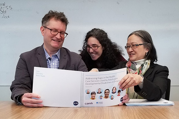 From left: Report co-authors Dr. Robert Balogh, Associate Professor, Faculty of Health Sciences, University of Ontario Institute of Technology; Dr. Yona Lunsky, Director, Health Care Access Research and Developmental Disabilities research program, Centre for Addiction and Mental Health (CAMH); and Dr. Elizabeth Lin (Lead Author), CAMH Scientist.