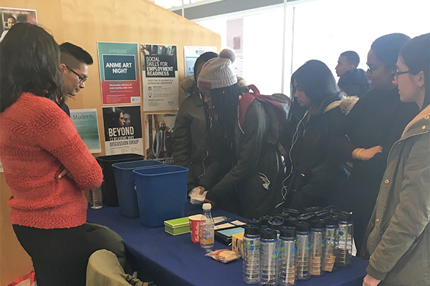 This month the university’s Blue Team is hosting educational booths focused on the theme of recycling.