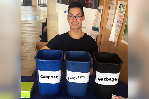 Robert Young, fourth-year Bachelor of Commerce student and member of the university's Blue Team.