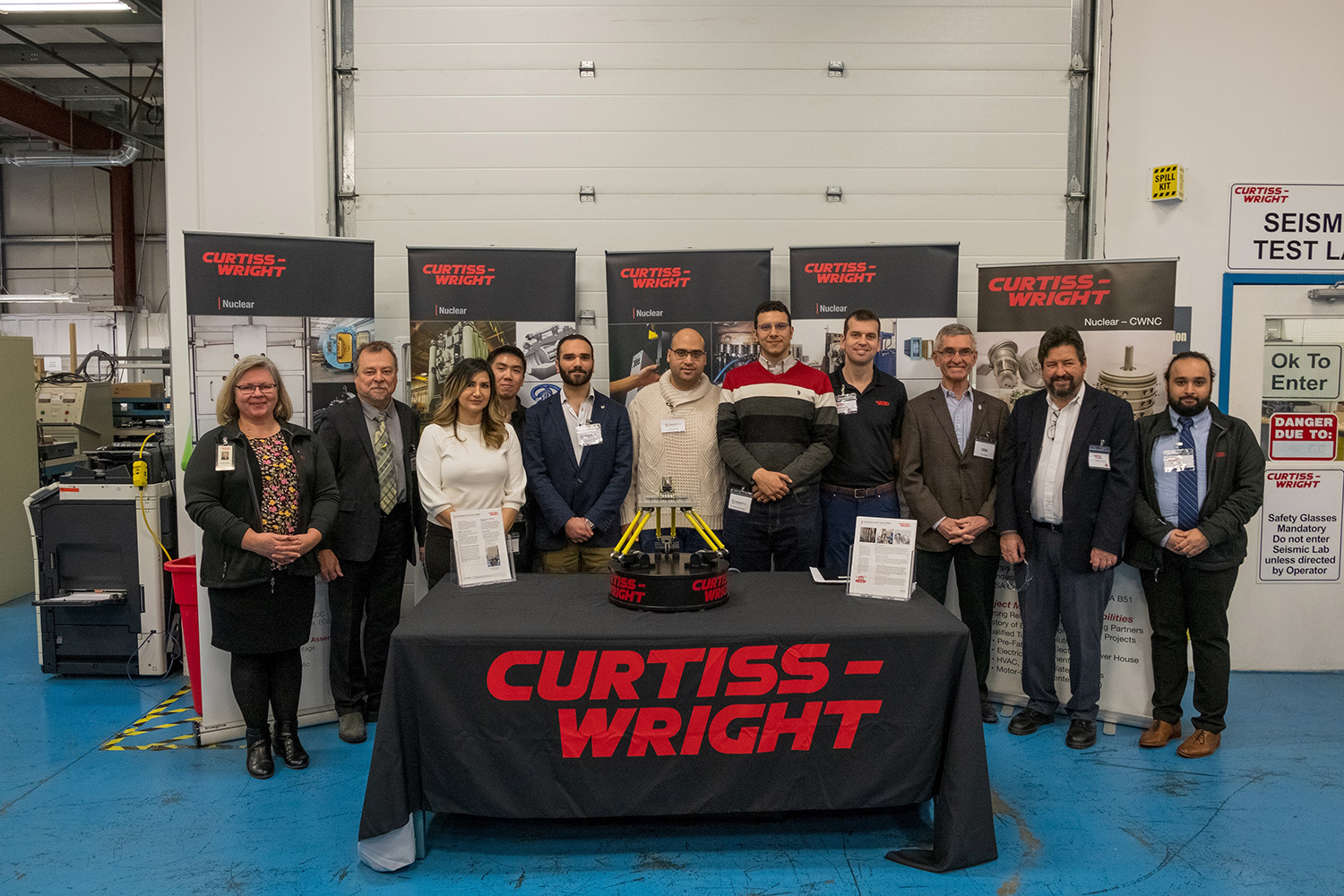 Partnership announcement at Curtiss-Wright Nuclear Canada in Newmarket, Ontario (February 2020).