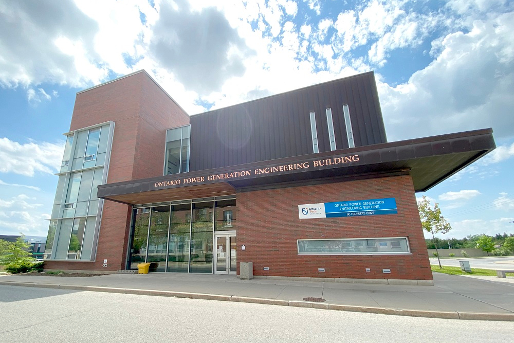 Ontario Power Generation Engineering Building at Ontario Tech University's north Oshawa location.