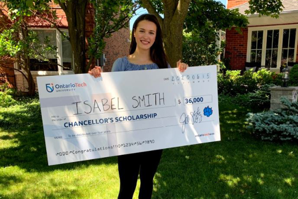 Chancellor's Scholarship recipient Isabel Smith (Holy Trinity Catholic Secondary School).