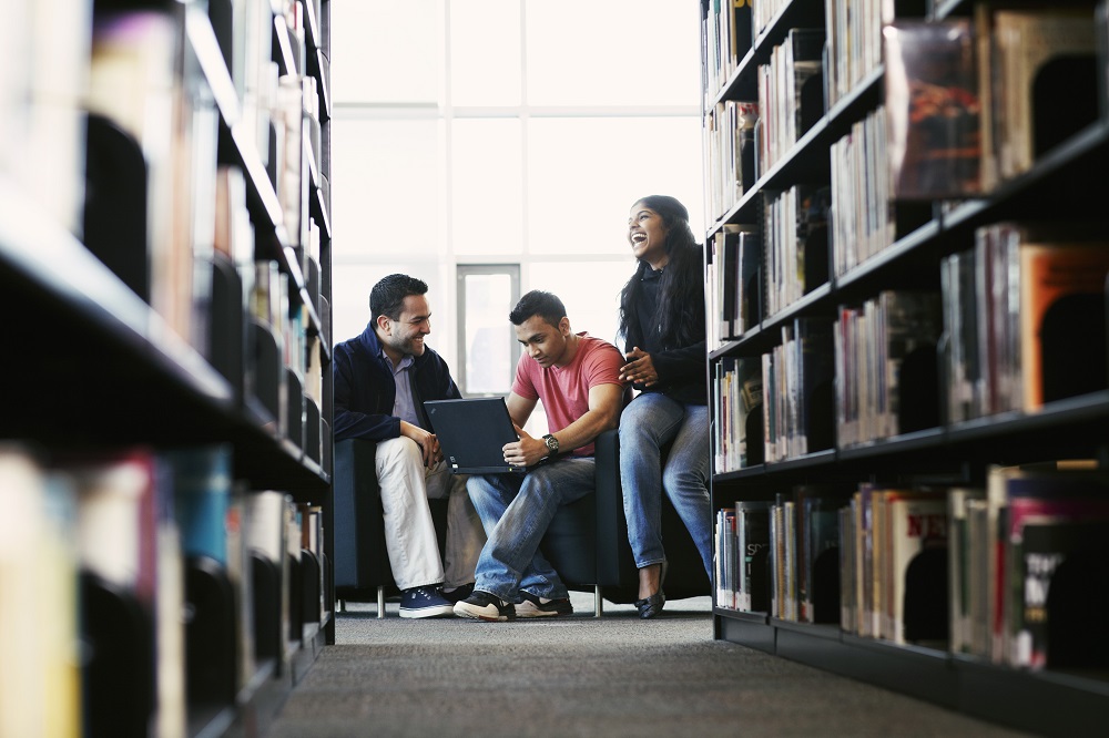 Students in Campus Library