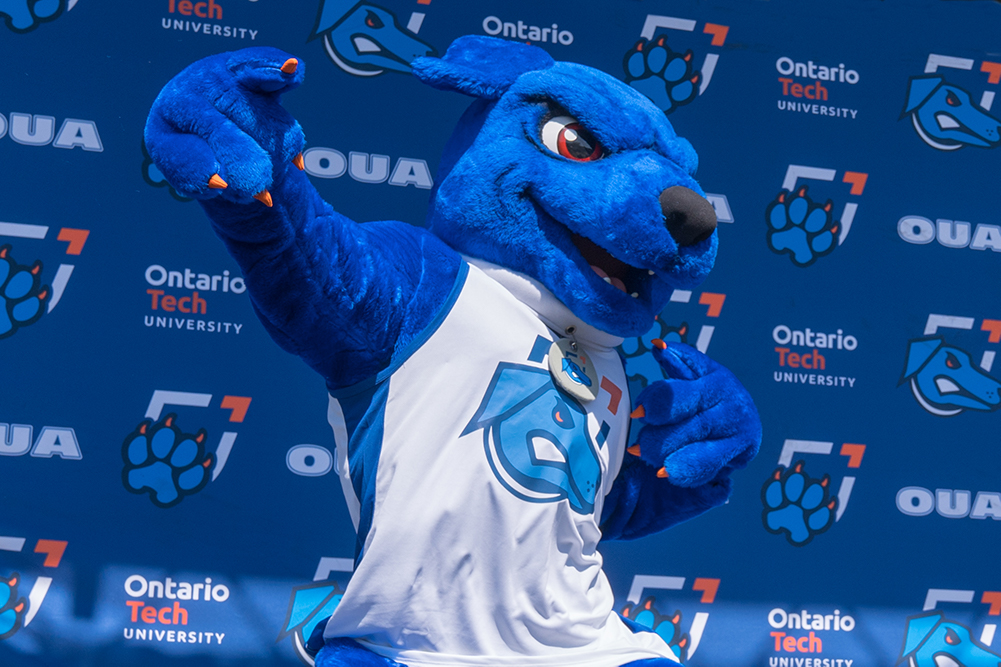 Hunter the Ridgeback, Ontario Tech University's mascot.