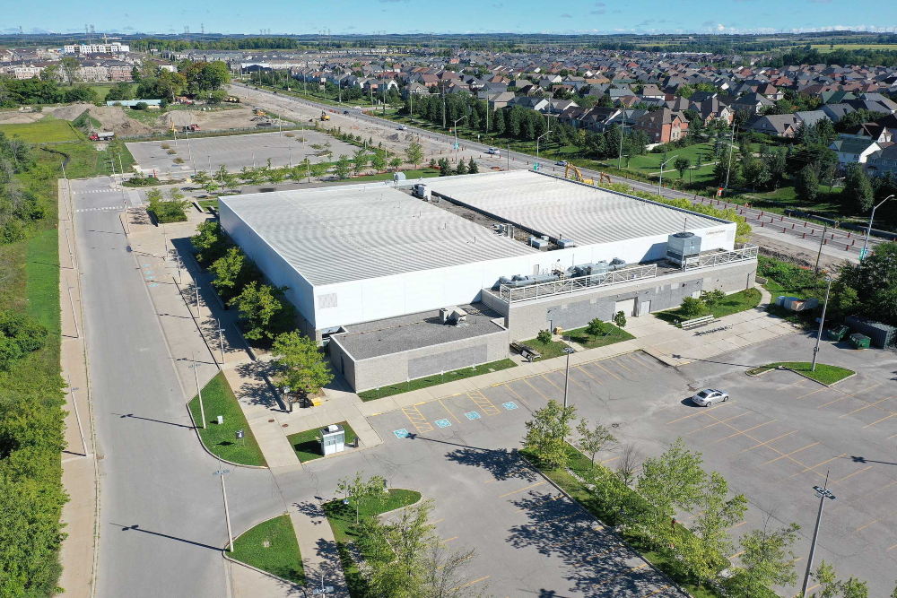 Aerial view of the Campus Ice Centre.