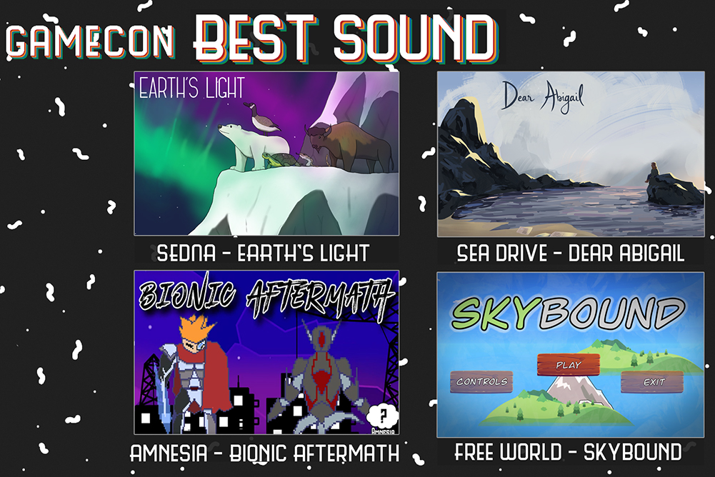 Image of how the GDSA displayed the award nominees for categories like Best Sound.