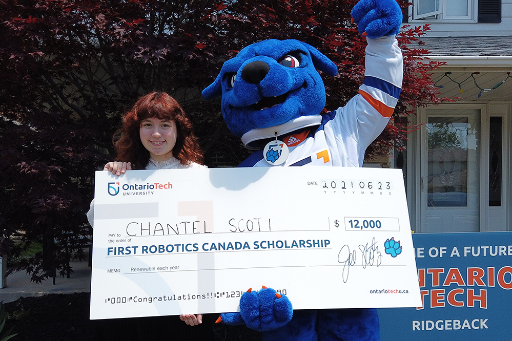 Ontario Tech University 2021-2022 FIRST Robotics Scholarship recipient Chantel Scott (Scarborough, Ontario).