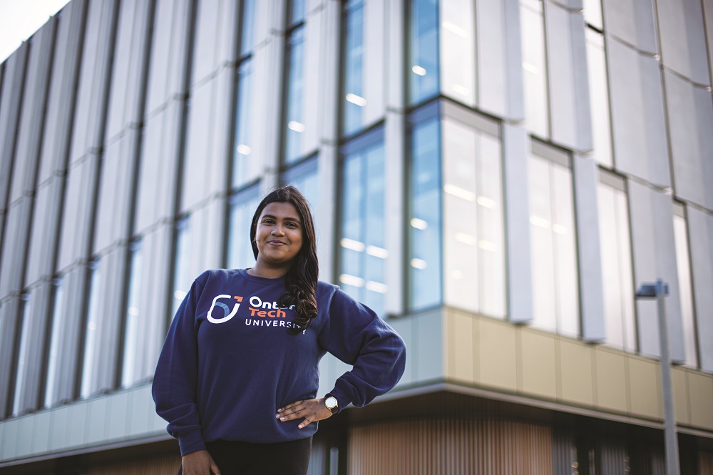 Amrutha Elanko, fourth-year Kinesiology student at Ontario Tech University.