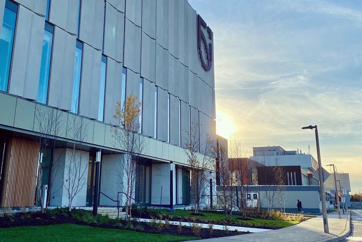 Shawenjigewining Hall at Ontario Tech University's north Oshawa location opened in 2021.