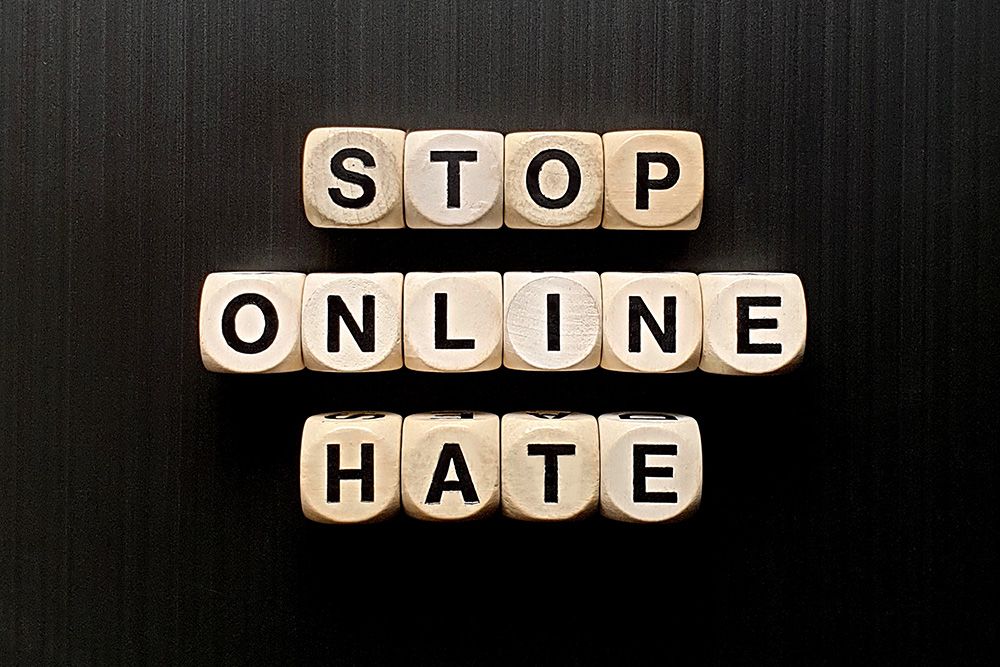Image of graphic saying 'Stop Online Hate'