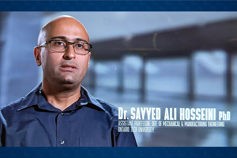 Dr. Sayyed Ali Hosseini, Assistant Professor, Faculty of Engineering and Applied Science, Ontario Tech University, appears in an episode of the television program Colossal Machines.