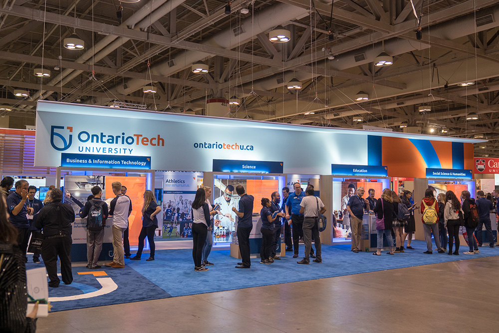 image of Ontario Tech booth at Ontario Universities' Fair